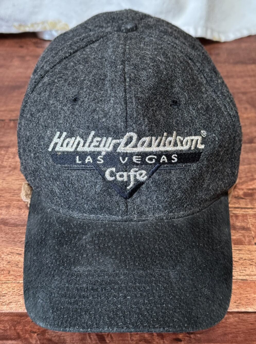 Harley Davidson Las Vegas Cafe Hat Cap Wool Blend Blockhead SnapBack Ride Free